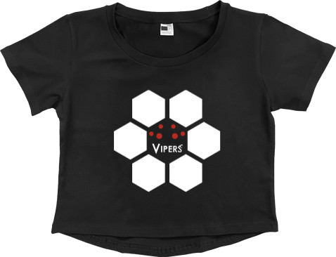 Women's Cropped Premium T-Shirt - CSAT VIPERS 2 - Mfest