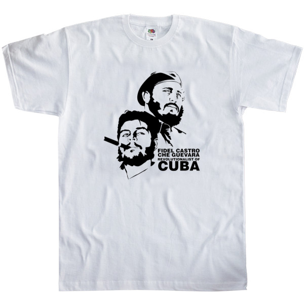 Футболка Классика Мужская Fruit of the loom - Che Guevara and Fidel Castro - Mfest