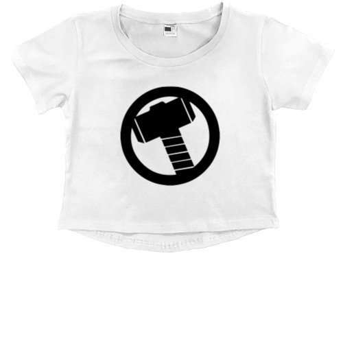 Kids' Premium Cropped T-Shirt - Молот Тора - Mfest