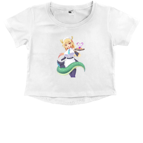 Kids' Premium Cropped T-Shirt - Дракон-горничная Кобаяши-сан - Mfest