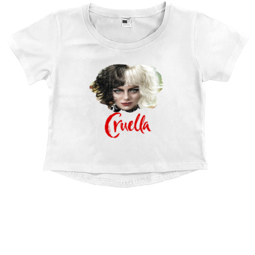 Kids' Premium Cropped T-Shirt - Круэлла 3 - Mfest