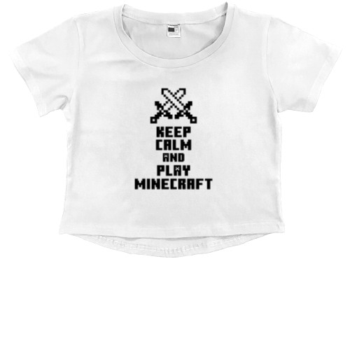 Kids' Premium Cropped T-Shirt - Play Minecraft - Mfest