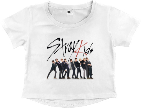 Women's Cropped Premium T-Shirt - Stray Kids 3 - Mfest