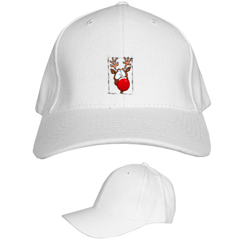 Kids' Baseball Cap 6-panel - Новогодний олень - Mfest