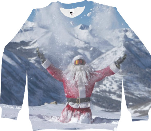 Women's Sweatshirt 3D - Santa в горах - Mfest