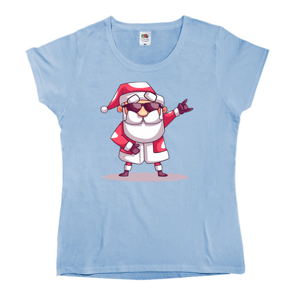 Women's T-shirt Fruit of the loom - Rock santa - Mfest