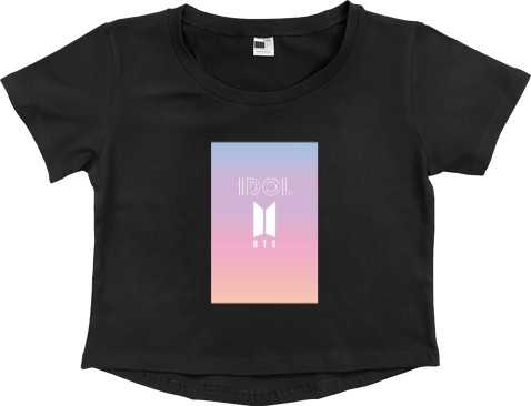 Women's Cropped Premium T-Shirt - BTS full idol - Mfest