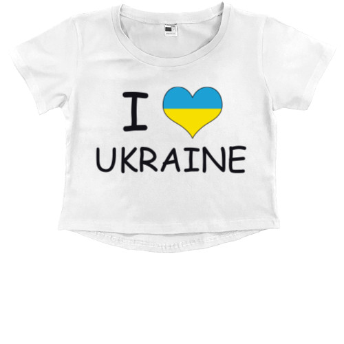 Кроп - топ Премиум Детский - I love ukraine - Mfest