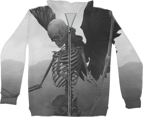 Unisex Zip-through Hoodie 3D - Death 1 - Mfest