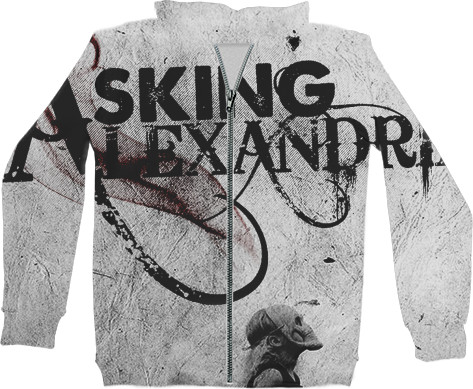 Unisex Zip-through Hoodie 3D - Asking Alexandria 1 - Mfest