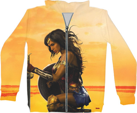 Unisex Zip-through Hoodie 3D - Wonder-Woman-8 - Mfest