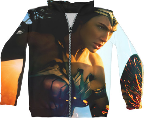 Unisex Zip-through Hoodie 3D - Wonder-Woman-6 - Mfest