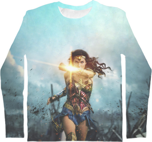 Men's Longsleeve Shirt 3D - Wonder-Woman-5 - Mfest