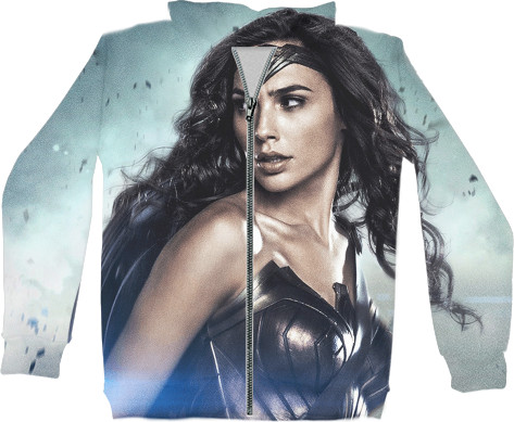 Unisex Zip-through Hoodie 3D - Wonder-Woman-2 - Mfest