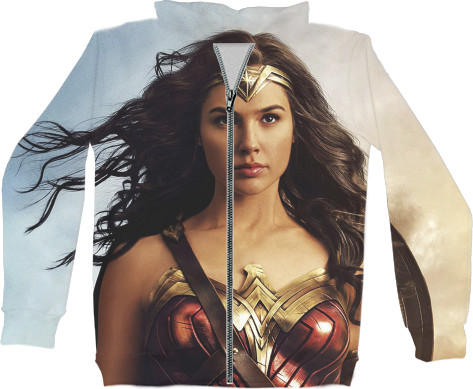 Unisex Zip-through Hoodie 3D - Wonder-Woman-1 - Mfest