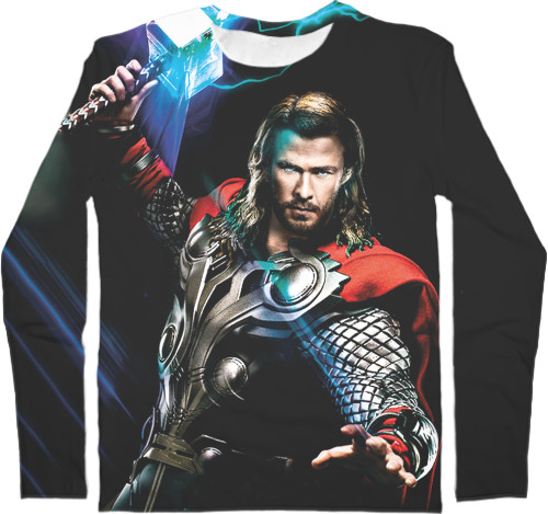 Men's Longsleeve Shirt 3D - thor-2 - Mfest