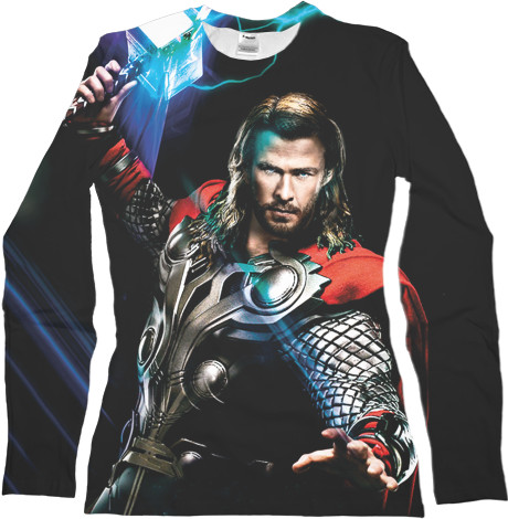 Women's Longsleeve Shirt 3D - thor-2 - Mfest