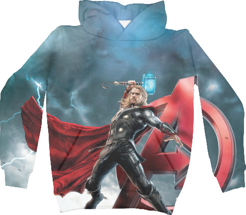 Kids' Hoodie 3D - thor-1 - Mfest