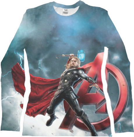 Women's Longsleeve Shirt 3D - thor-1 - Mfest