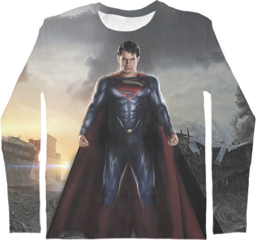 Kids' Longsleeve Shirt 3D - Superman-4 - Mfest