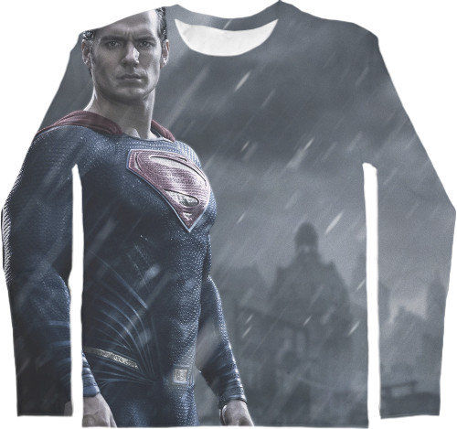 Men's Longsleeve Shirt 3D - superman-3 - Mfest