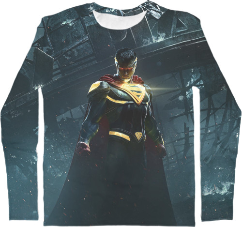 Men's Longsleeve Shirt 3D - superman-2 - Mfest