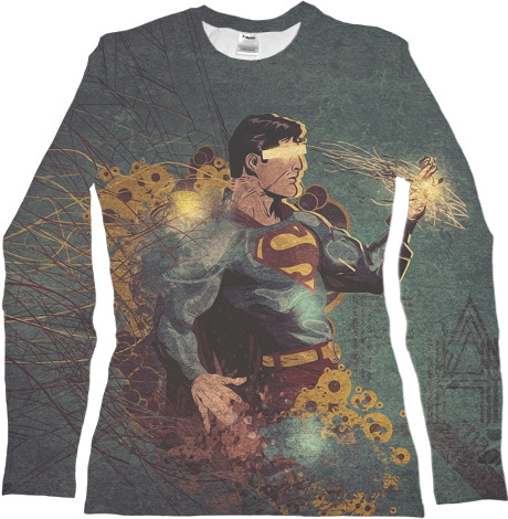 Women's Longsleeve Shirt 3D - Superman-1 - Mfest