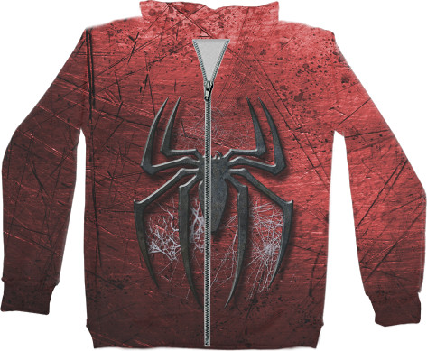 Unisex Zip-through Hoodie 3D - spider-man-2 - Mfest