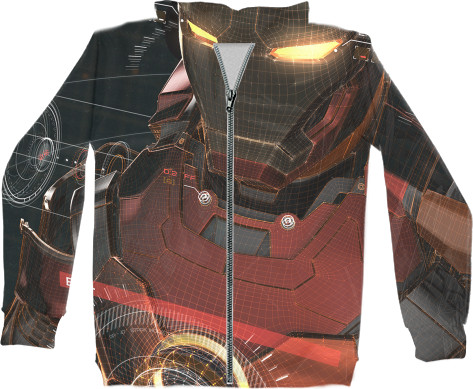 Unisex Zip-through Hoodie 3D - iron-man-13 - Mfest