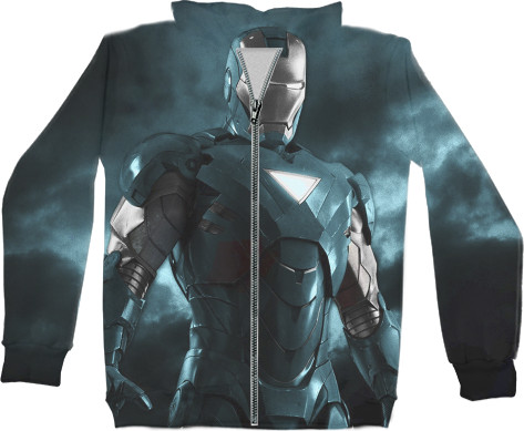 Unisex Zip-through Hoodie 3D - Iron-Man-9 - Mfest