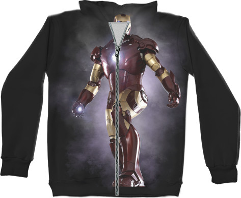 Unisex Zip-through Hoodie 3D - Iron-Man-4 - Mfest