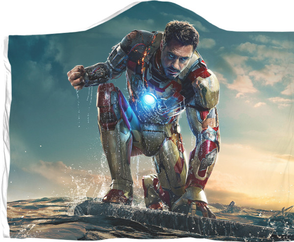 Плед с капюшоном 3D - Iron-Man-3 - Mfest