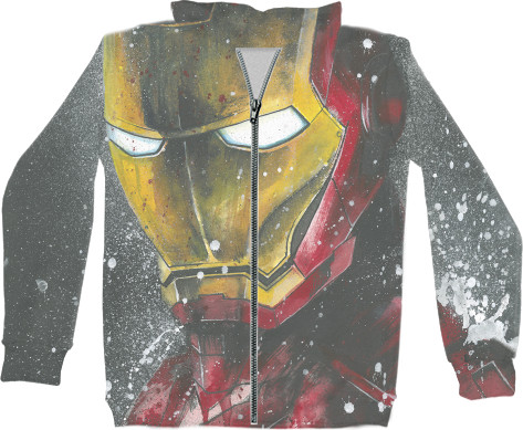 Unisex Zip-through Hoodie 3D - Iron-Man-2 - Mfest