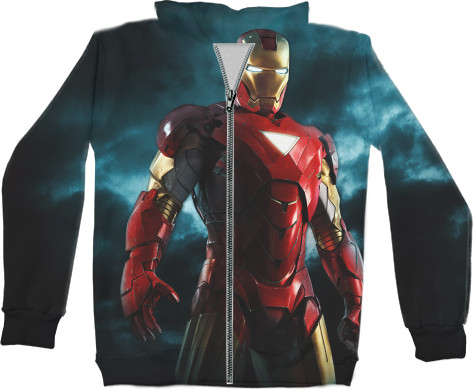 Iron Man - Unisex Zip-through Hoodie 3D - Iron-Man-1 - Mfest