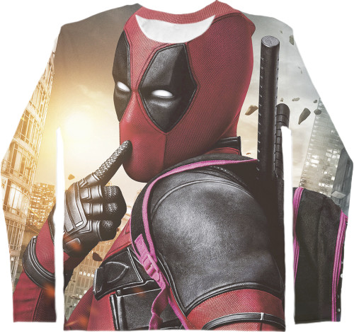 Men's Longsleeve Shirt 3D - DeadPool-3 - Mfest