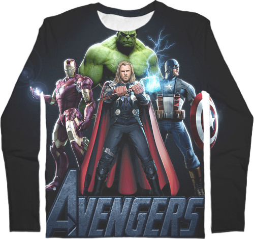 Men's Longsleeve Shirt 3D - Captain-America-12 - Mfest