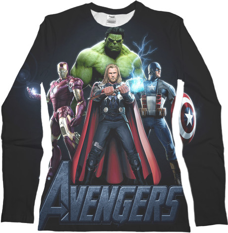 Women's Longsleeve Shirt 3D - Captain-America-12 - Mfest