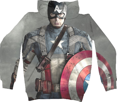 Kids' Hoodie 3D - Captain-America-11 - Mfest