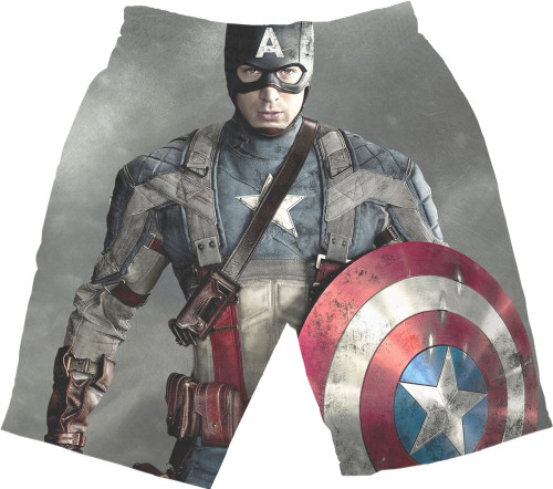 Men's Shorts 3D - Captain-America-11 - Mfest