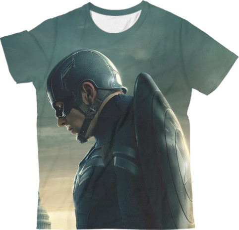 Kids' T-Shirt 3D - Captain-America-9 - Mfest