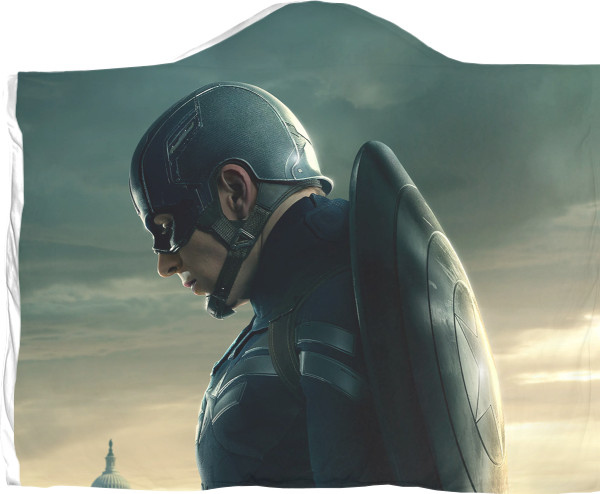 Плед з капюшоном 3D - Captain-America-9 - Mfest