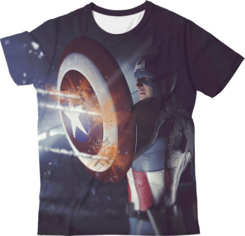 Kids' T-Shirt 3D - Captain-America-8 - Mfest