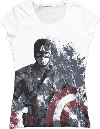 Women's T-Shirt 3D - Captain-America-7 - Mfest