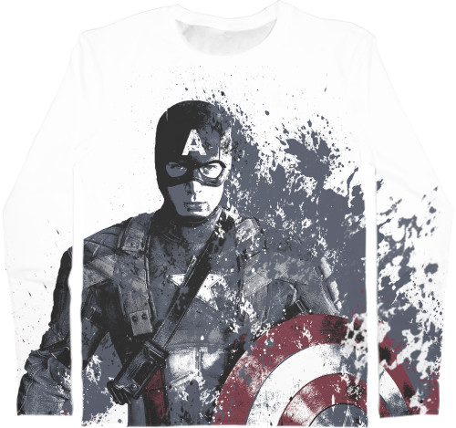 Men's Longsleeve Shirt 3D - Captain-America-7 - Mfest