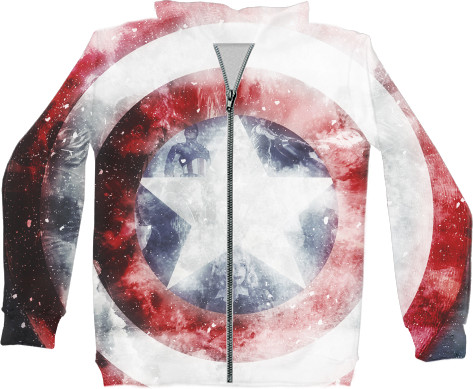 Captain America - Unisex Zip-through Hoodie 3D - Captain-America-6 - Mfest