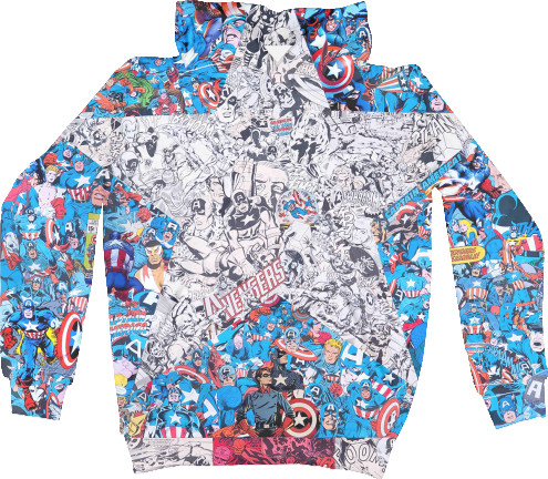 Kids' Hoodie 3D - Captain-America-2 - Mfest