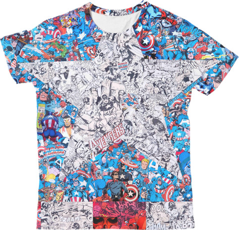 Kids' T-Shirt 3D - Captain-America-2 - Mfest