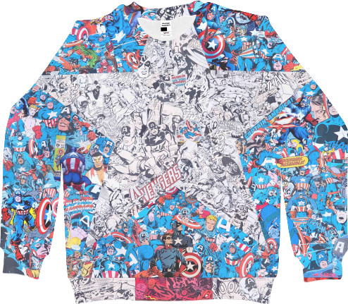 Women's Sweatshirt 3D - Captain-America-2 - Mfest