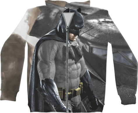 Unisex Zip-through Hoodie 3D - Batman-10 - Mfest