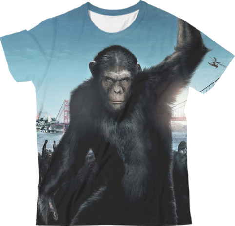 Kids' T-Shirt 3D - Planet-Of-The-Apes-2 - Mfest